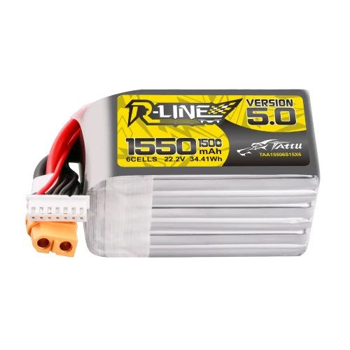 Tattu R-Line Version 5.0 1550mAh 22.2V 150C 6S Lipo Battery Pack with XT60 Plug1.webp